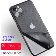 適用iphone11promax蘋果11手機膜後背膜薄皮紋背側邊全覆蓋包邊