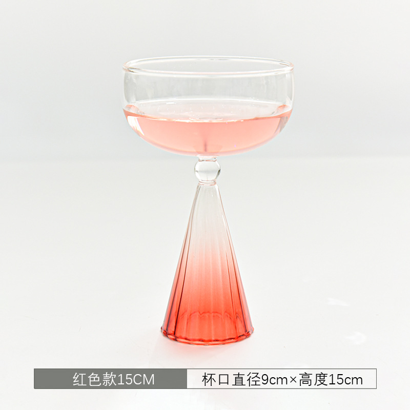 Creativa taza de helado gradiente de postre copa de vidrio Copa pudín helado taza de cóctel