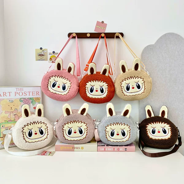 Autumn and Winter New Crossbody Bag for Women, Cartoon Makeup Bag, Plush Doll Bag, Cute Children's Toy Bag, Claw Machine Doll