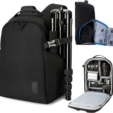 Рюкзак для фотоаппарата BAGSMART, сумка для зеркальной фотокамеры DSLR, подходящая для 13.3inch ноутбуков, анти-