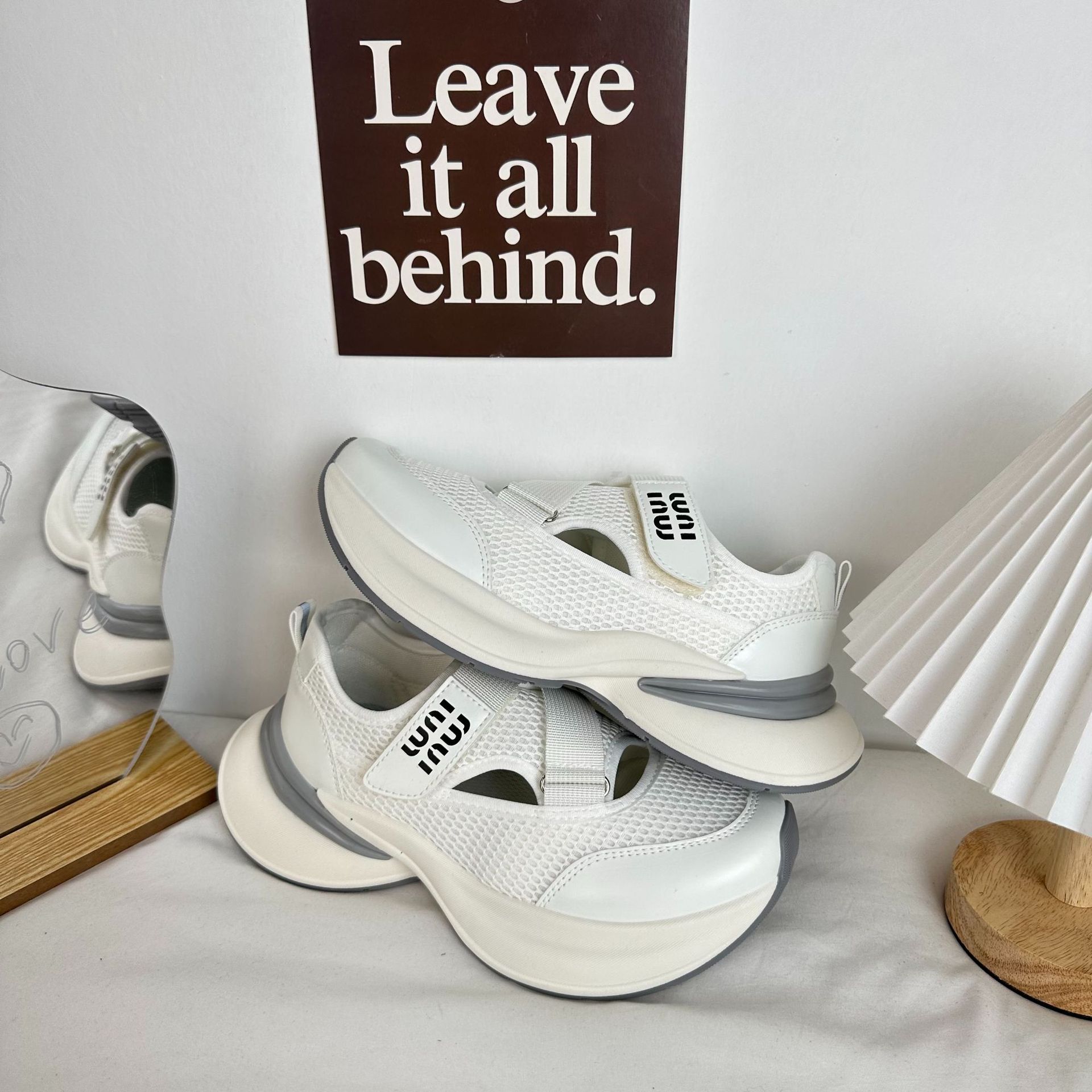 Yuanbo 2024 verano, zapatos de malla transpirables, zapatos coreanos, zapatos blancos, zapatos blancos, zapatos