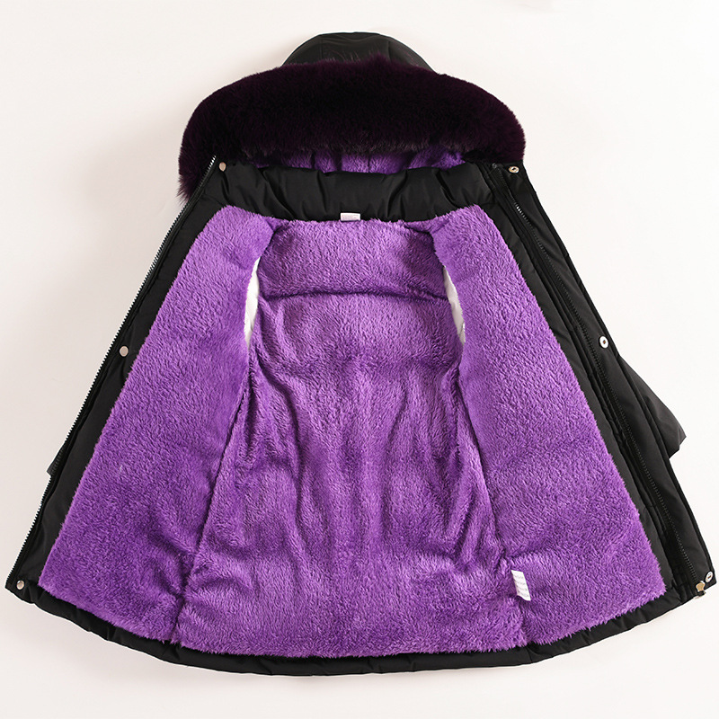 Ropa de abrigo de invierno para niñas, chaqueta de algodón gruesa con forro polar, parka, moderna y elegante para niñas pequeñas, nueva ropa infantil de estilo coreano 2023