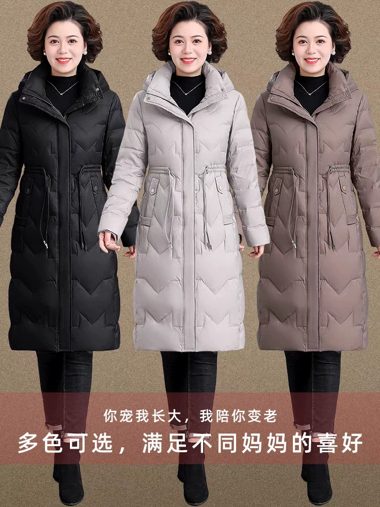 Winter down jacket, western style, increased thickness, for middle age
