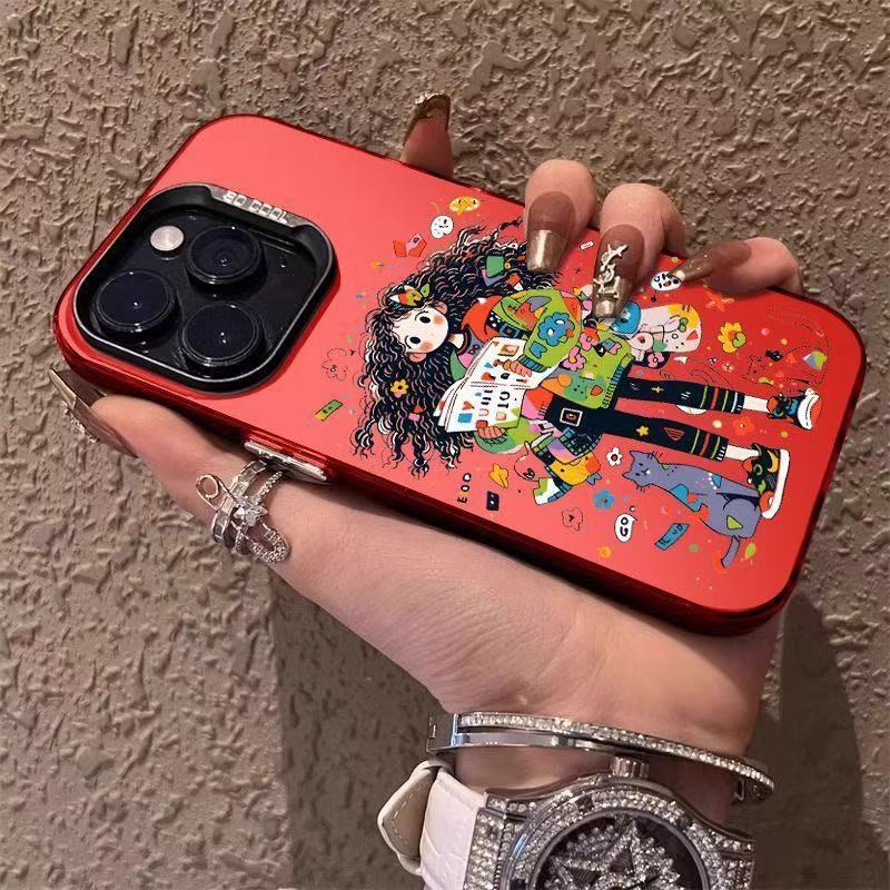 Nueva chica de moda para iPhone 16 funda para teléfono móvil Apple 15promax/14 personalidad 13pro1 2/11
