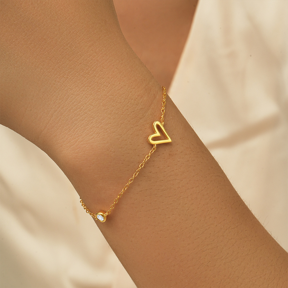 925 sterling silver Chain Material 925 Sterling Silver Bracelets Elegant Simple Style Streetwear