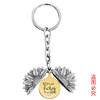 Keychain engraved, metal pendant solar-powered, European style, Birthday gift