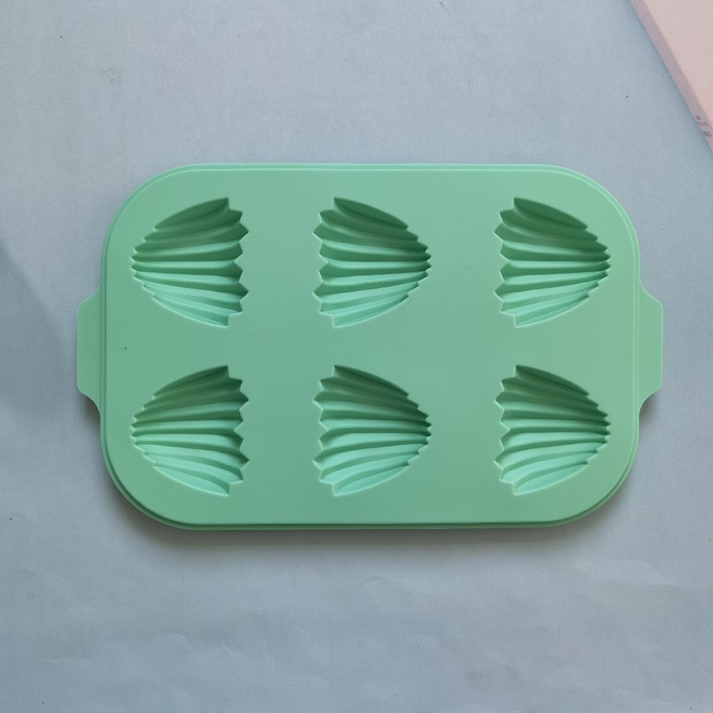 6 conchas en forma de corazón 75 molde de silicona pastel helado pudín molde de postre jabón utensilios