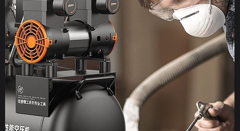 Small 220v air compressor, oil-free, silent, high-pressure air pump for woodworking and painting, wholesale
