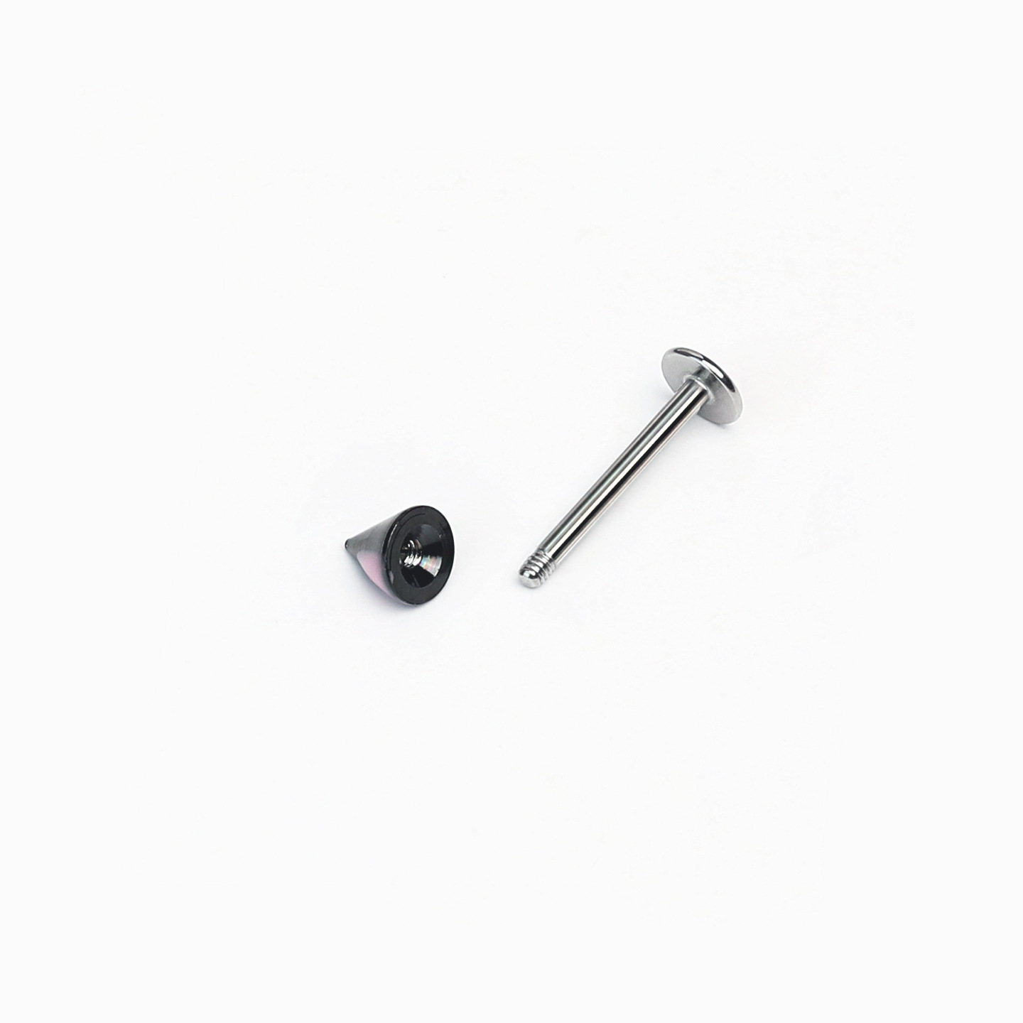 Pointed titanium steel lip stud product view