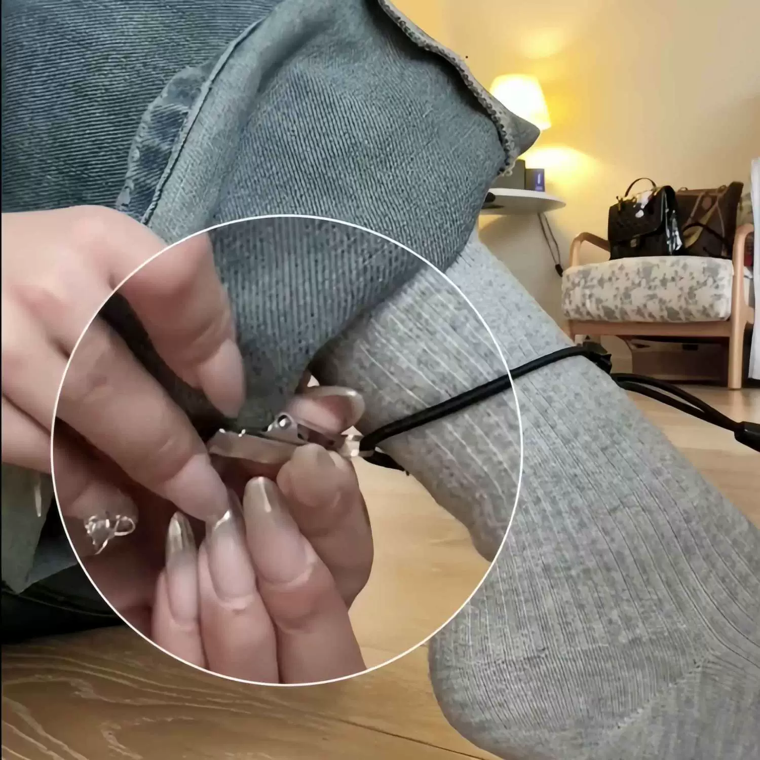 Обязательные артефакт фотографии фотографии фоновая ткань боковой зажим многофункциональные регулируемые брюки