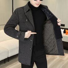 秋冬双面呢羊毛大衣男长款过膝加厚秋冬季中年时尚风衣男羊绒外套