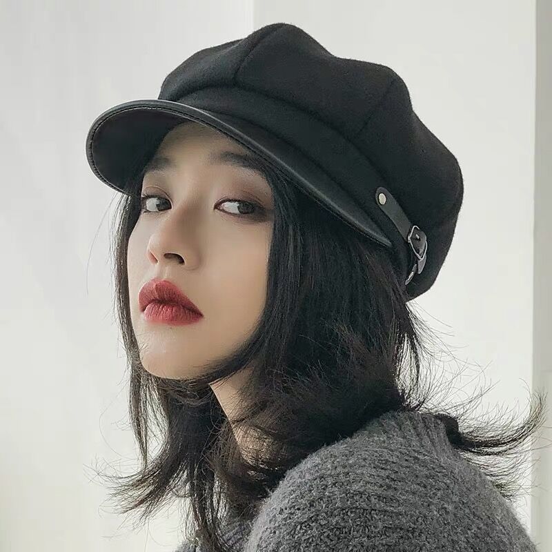 [팔각/PU 처마 플러스 벨트] 블랙