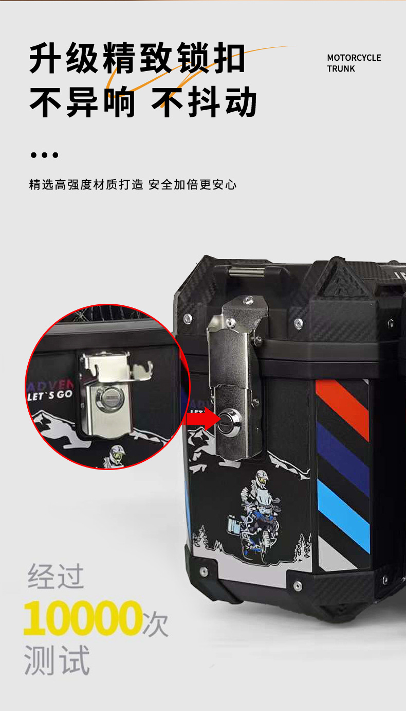 New Model of Universal Side Boxes for Electric Vehicles and Motorcycles, Large Capacity, Waterproof, Shock-Resistant, Detachable Universal Rear Side Boxes