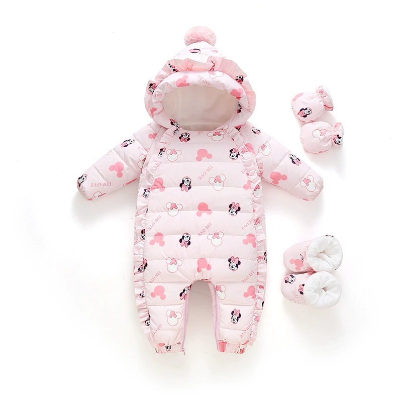 Детские пуховики для новорожденных утолщены