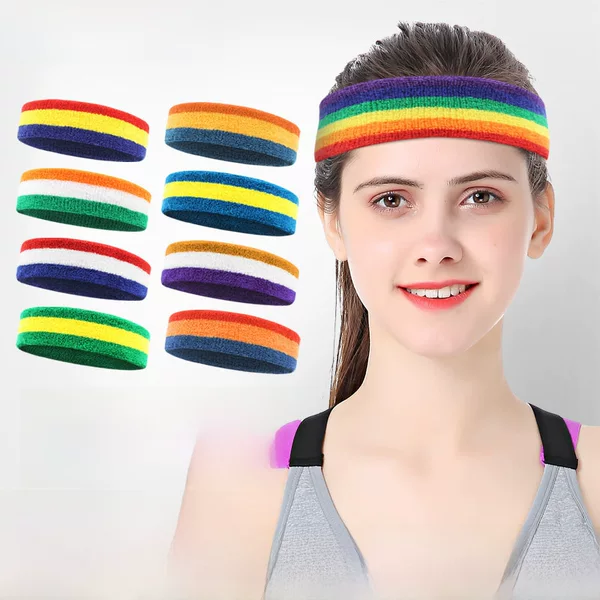Sweat-Absorbing Headband, Sports Elastic Towel Headband, in Stock, Basketball Volleyball One-Size-Fits-All Warm Women's Hairband Wholesale