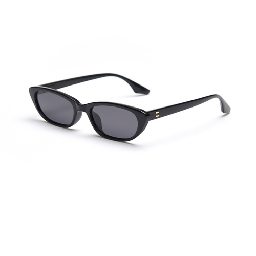 D5007 European and American Ins Retro Narrow Cat-Eye Streetwear Polarized Sunglasses, Korean Style Unisex Small Frame Hip-Hop Sunglasses