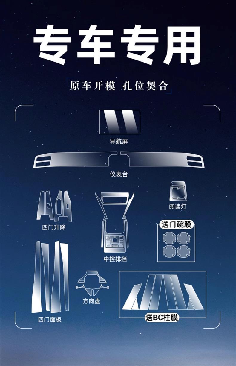 Byd Qin L Interior Center Console Protective Film, Navigation Screen Tempered Film, Car Accessories, Modification and Decoration Tool