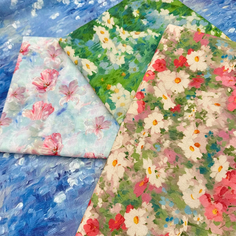 Cloth, decorations, curtain, American style, flowered, cotton and linen