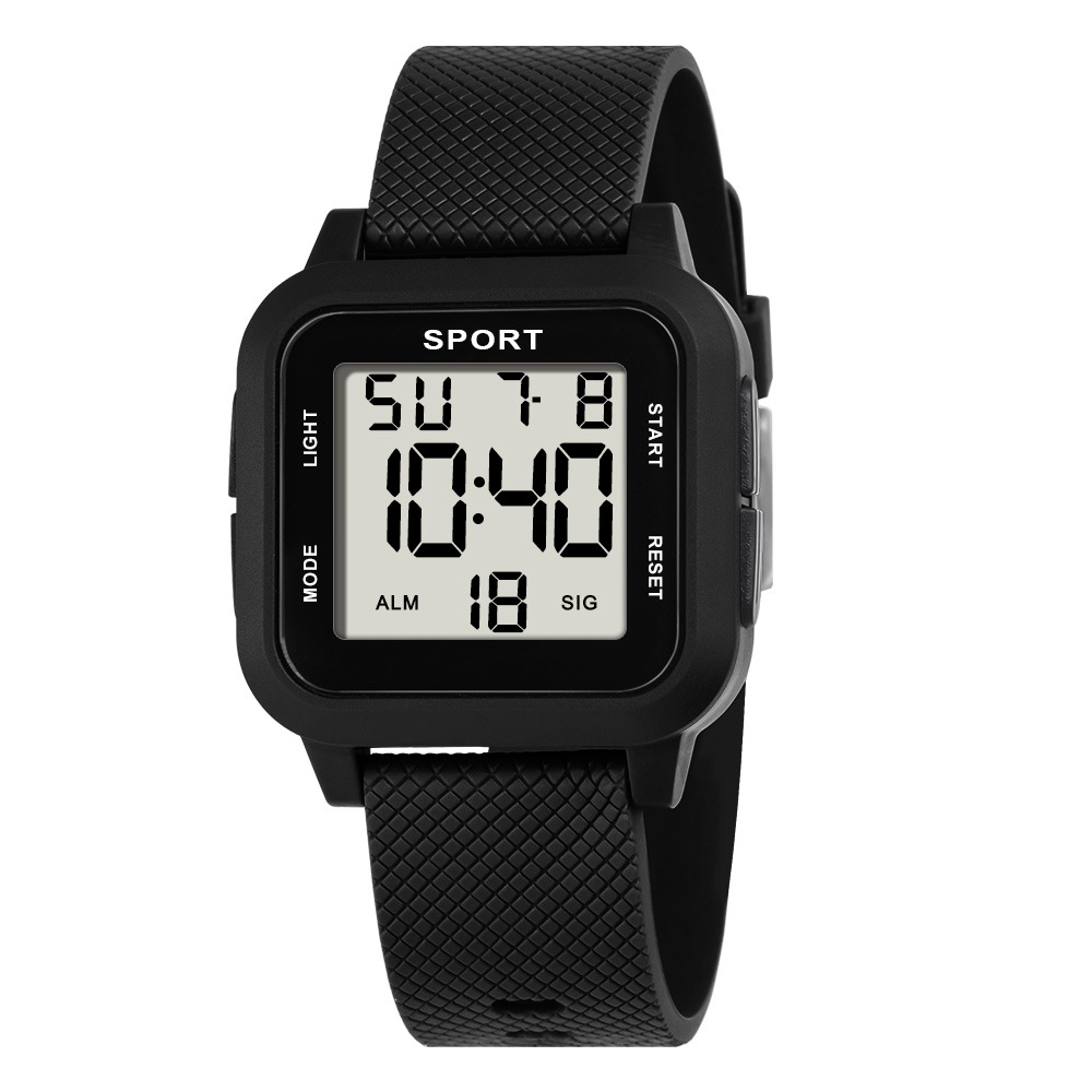 Alarma multifuncional transfronteriza relojes electrónicos cuadrados tendencia al aire libre deportes estudiantes de luz nocturna relojes electrónicos en stock