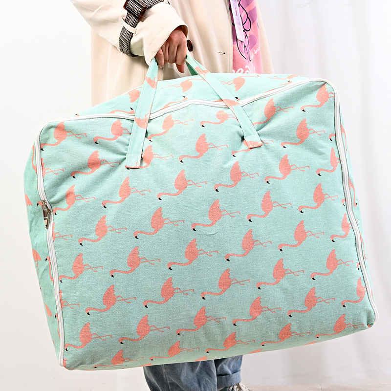 New cotton quilt luggage storage bag organizing bag clothes collection oversized moisture-proof moving storage artifact factory wholesale