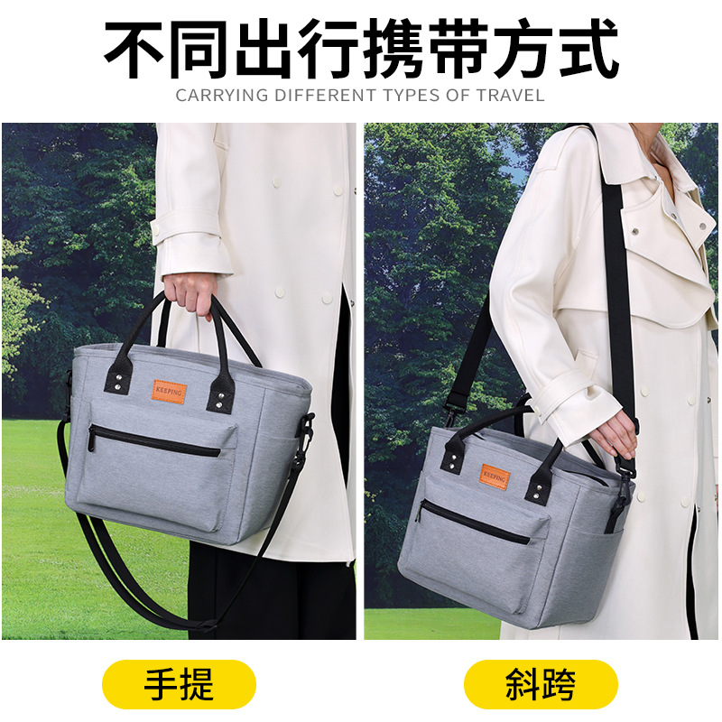 Nuevo paquete de aislamiento térmico transfronterizo de aluminio grueso de gran capacidad, simple paquete de picnic al aire libre, bolsa de comida para el trabajo