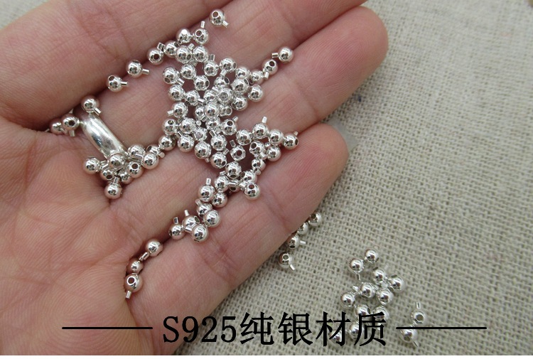 S925 Sterling Silver Cushion Buckle Positioning Bracelet Necklace Thord Fixed Bead DIY Handmade Rope Material Accessories