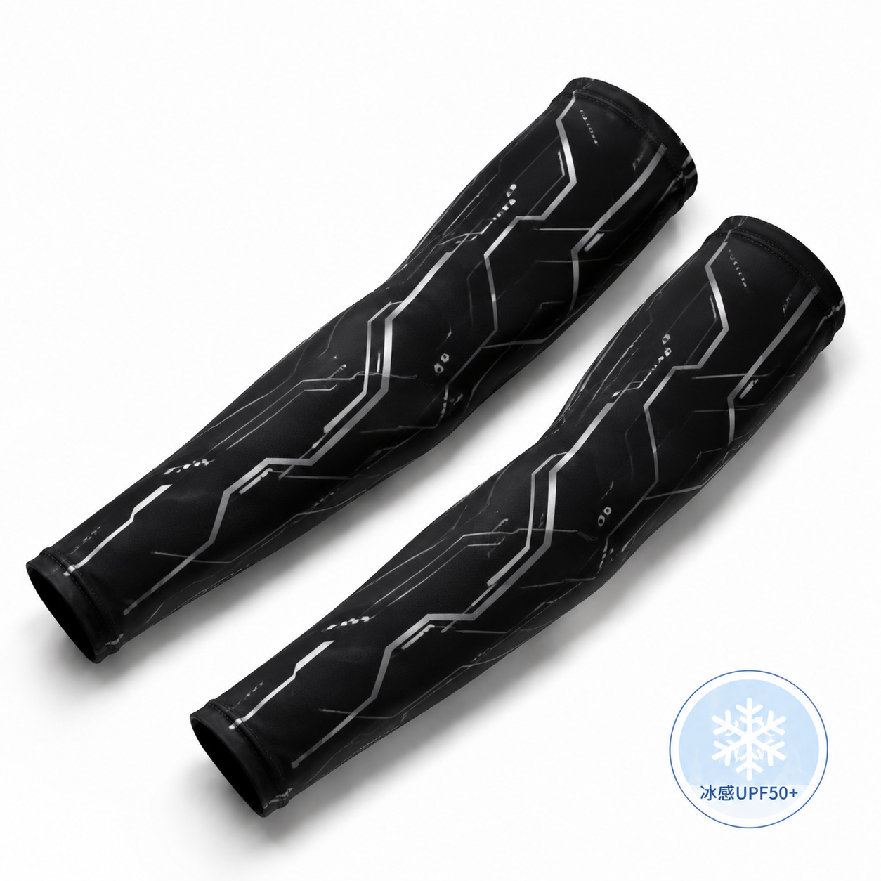 Summer ice sleeves with custom logo printing and patterns, unisex sun protection and UV protection ice silk arm sleeves, DIY customization