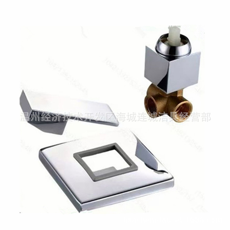 Square Concealed Faucet In-Wall Shower Repair and Replacement Accessories Single Outlet Decorative Panel Handle Edge Ring Square Concealed Faucet In-Wall Shower Repair and Replacement Accessories Single Outlet Decorative Panel Handle Edge Ring