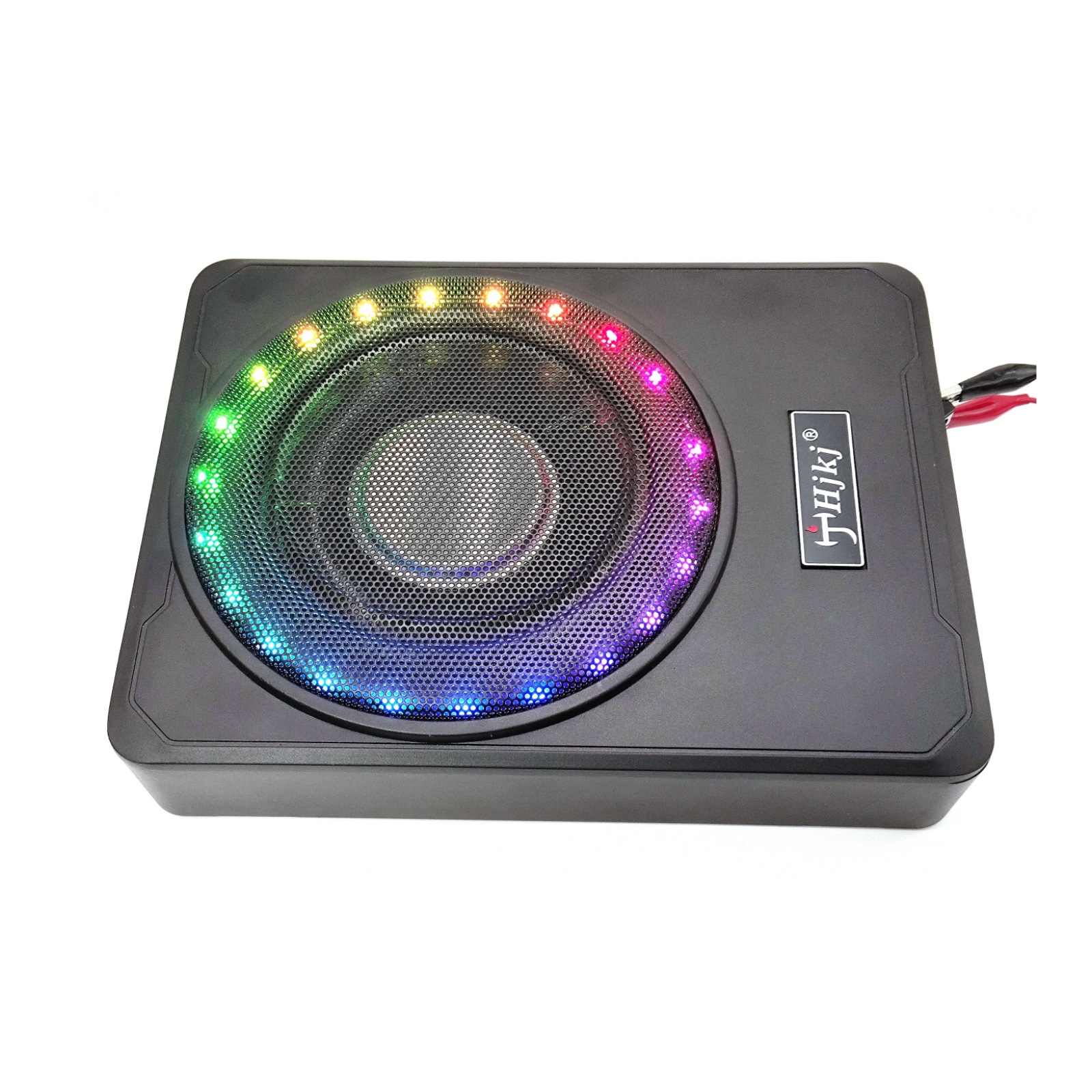 Car Audio Modification with Colored Lights 10inch High-Power Ultra-Thin Small Steel Cannon Car Universal Audio Active Subwoofer
