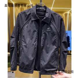 秋季潮流高级感翻领夹克男时尚宽松显瘦百搭休闲工装上衣外套立领