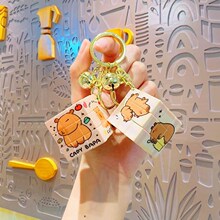 卡皮巴拉魔方钥匙扣可爱网红水豚创意卡通吊饰情侣礼物挂件小礼品