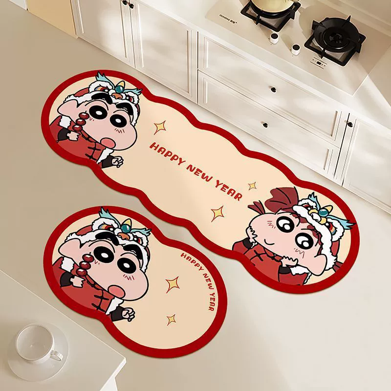 Мультяшный Crayon Shinchan новый стиль диатомовой грязи коврик для кухни впитывает воду и впитывает масло