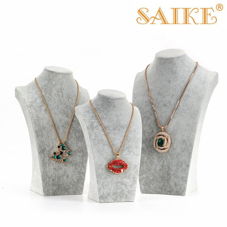 现货批发项链展示架项链颈座首饰架人头像模特架绒项链颈座