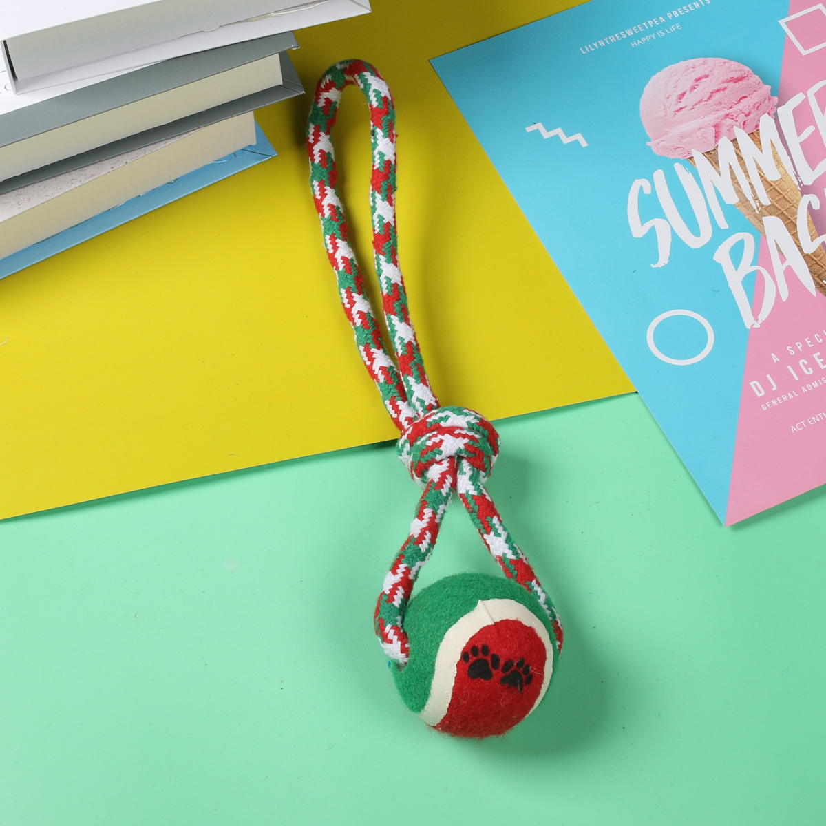 El juego de juguetes para perros más vendido de Amazon, un juguete navideño de cuerda de algodón para mascotas, alivia el aburrimiento, es duradero y resistente a las mordidas.