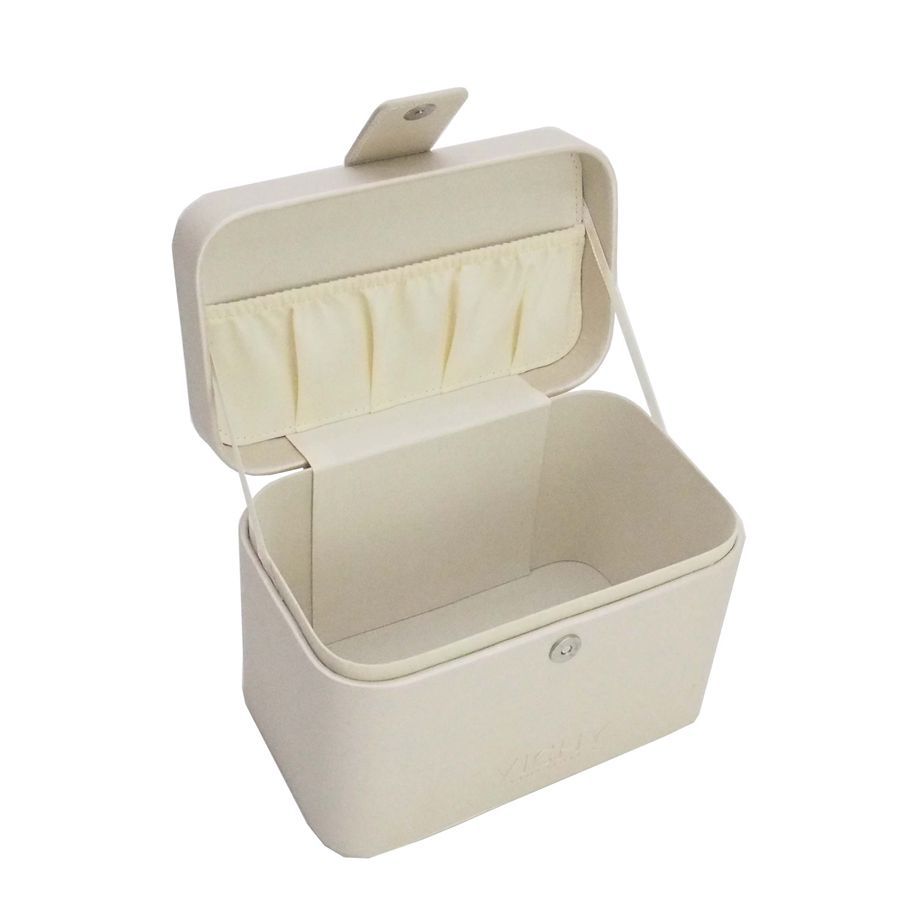 新款上市 PU皮革车线首饰收纳纸盒 珠宝盒化妆品箱可印刷烫金商标