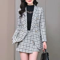 Классический костюм, демисезонный комплект, пиджак, стиль Chanel