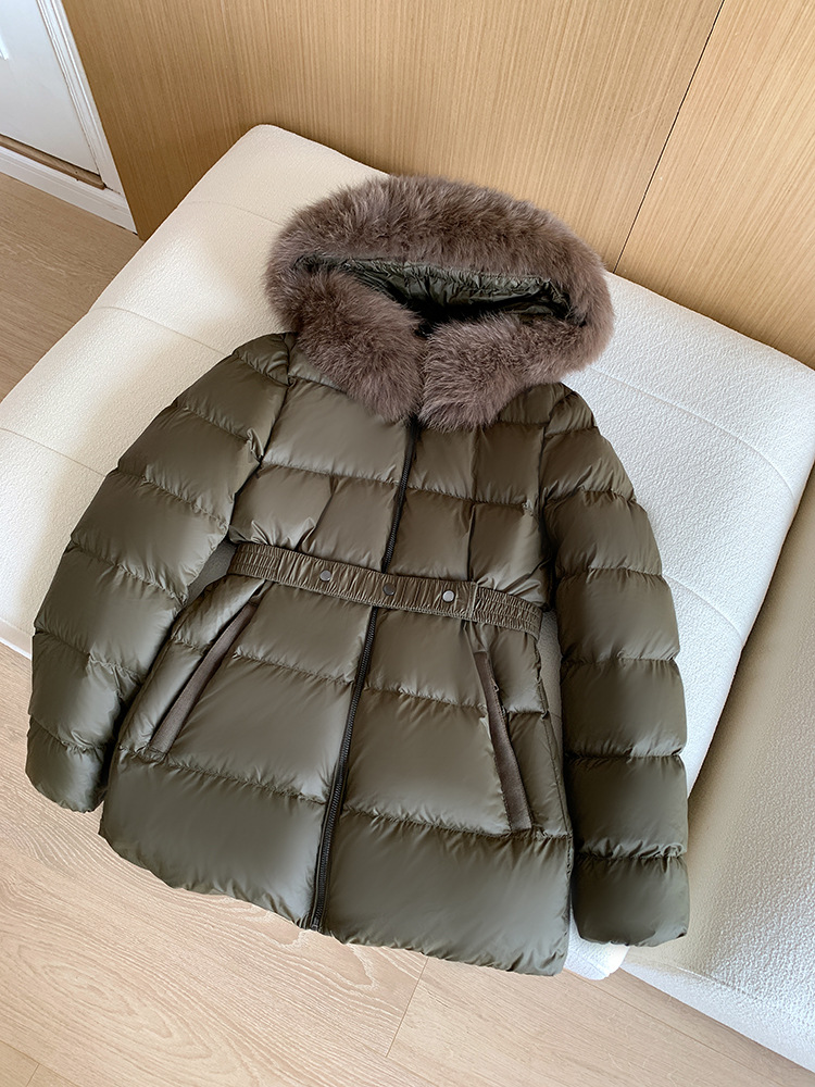 Women's Clothing fox fur collar down jacket_voghion.com