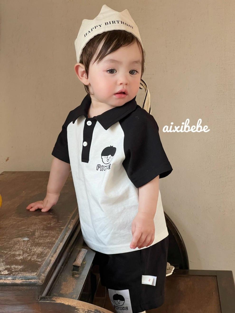 Ensemble été garçon coton polo manches courtes et short_voghion.com