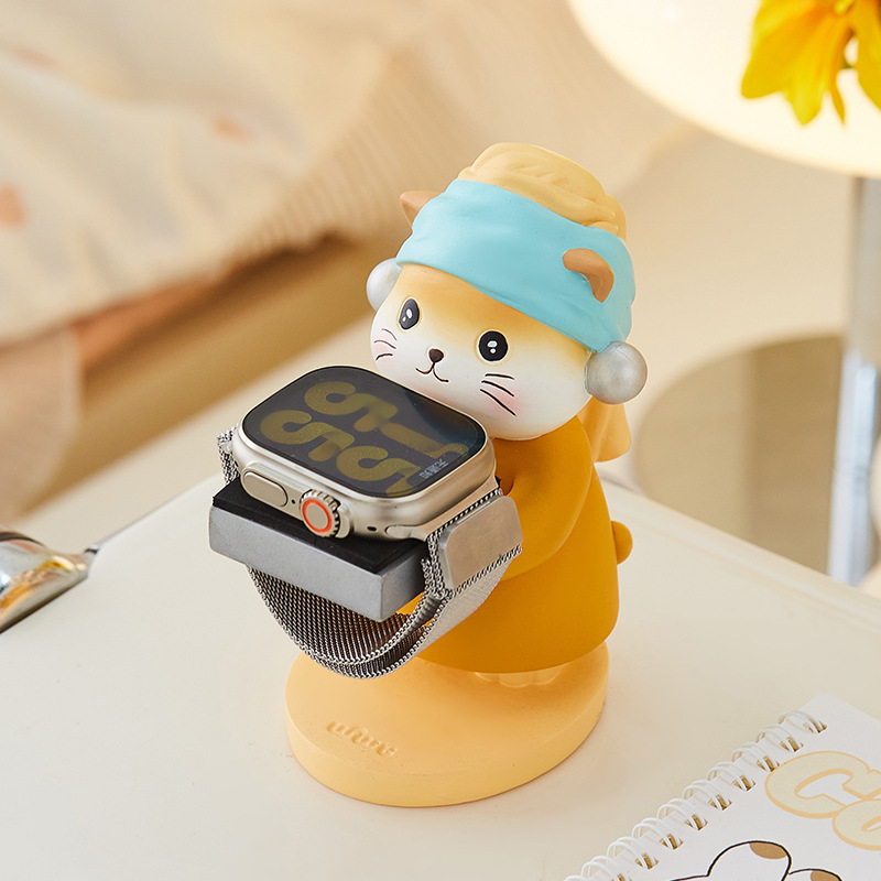 Cute Creative Pearl Cat Watch Charging Bracket Tray Huawei Bedside Table Home Desktop Practical Decorative Gift Cute Creative Pearl Cat Watch Charging Bracket Tray Huawei Bedside Table Home Desktop Practical Decorative Gift