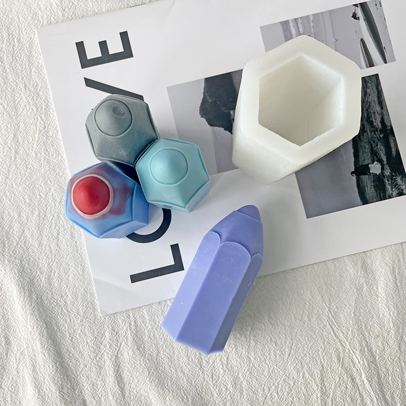 Nuevo creativo 3D lápiz forma vela molde DIY chocolate vela pastel mousse Multi-propósito abrasivo herramienta en stock