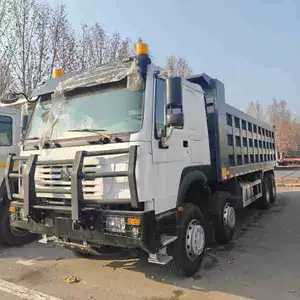 Exported dump truck, front four rear eight axle muck dump truck, used HOWO rear eight wheel 6X4 dump truck