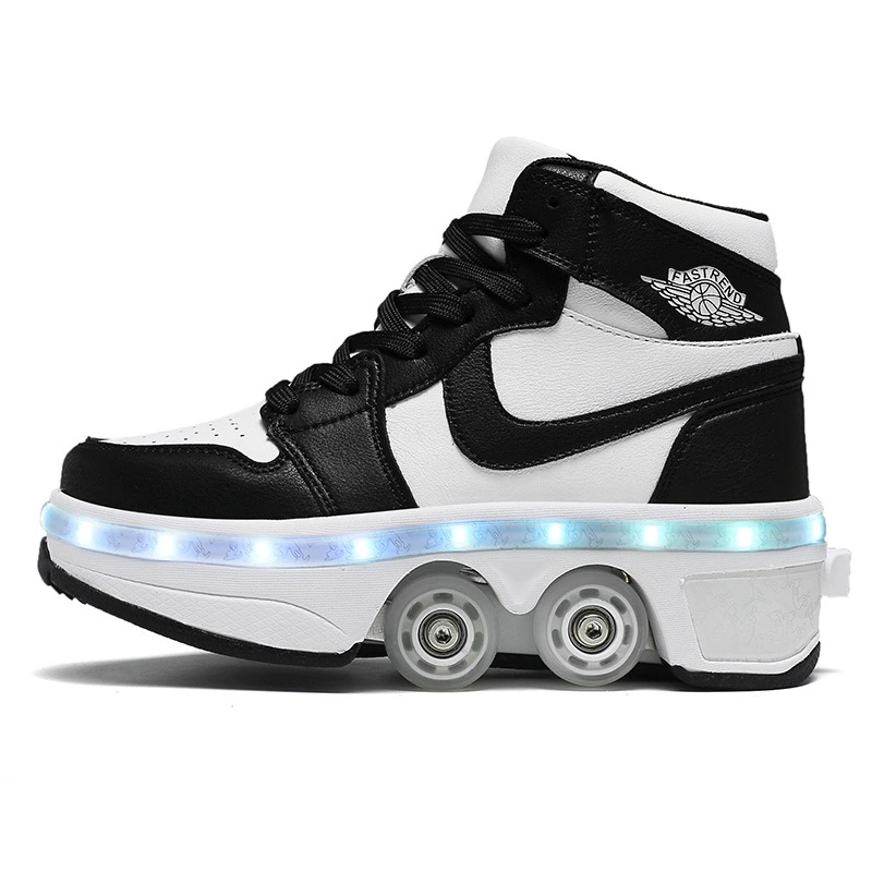 Shoes, transformer on four wheels, double row roller skates, factory direct supply