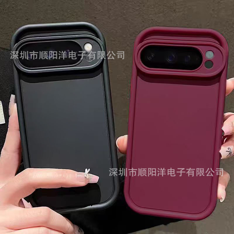 Google, compatible solid color silicone phone case