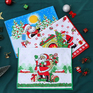 Customized Microfiber Tea Towel Heat Transfer Printing Christmas Halloween Easter Tea Towel Can Be Vacuumed