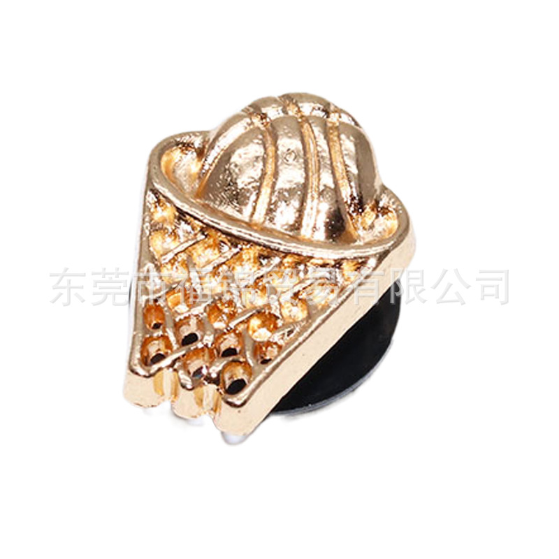 Nuevos accesorios de zapatos de hormigón, botones de zapatos de fruta metálica, accesorios de zapatos de flores del centro comercial