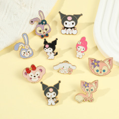 Cute and soft Etsuwan metal badge Kluomi, Osmanthus Dog, Lingna Belle, alloy baked paint accessory, trendy brooch