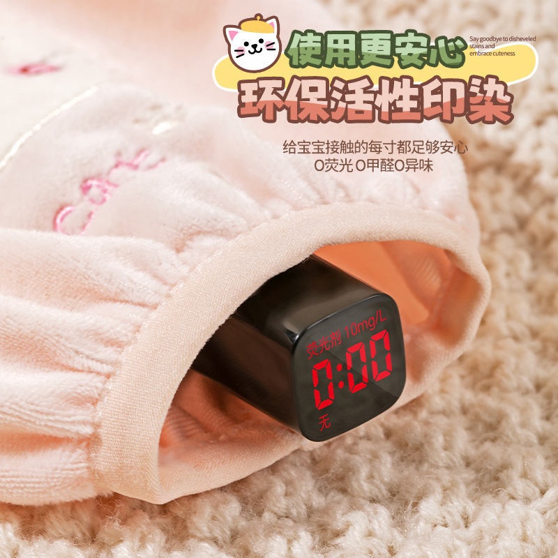 儿童袖套防水防污保暖袖套可爱宝宝护袖小孩儿童卡通绒布秋冬袖套|undefined