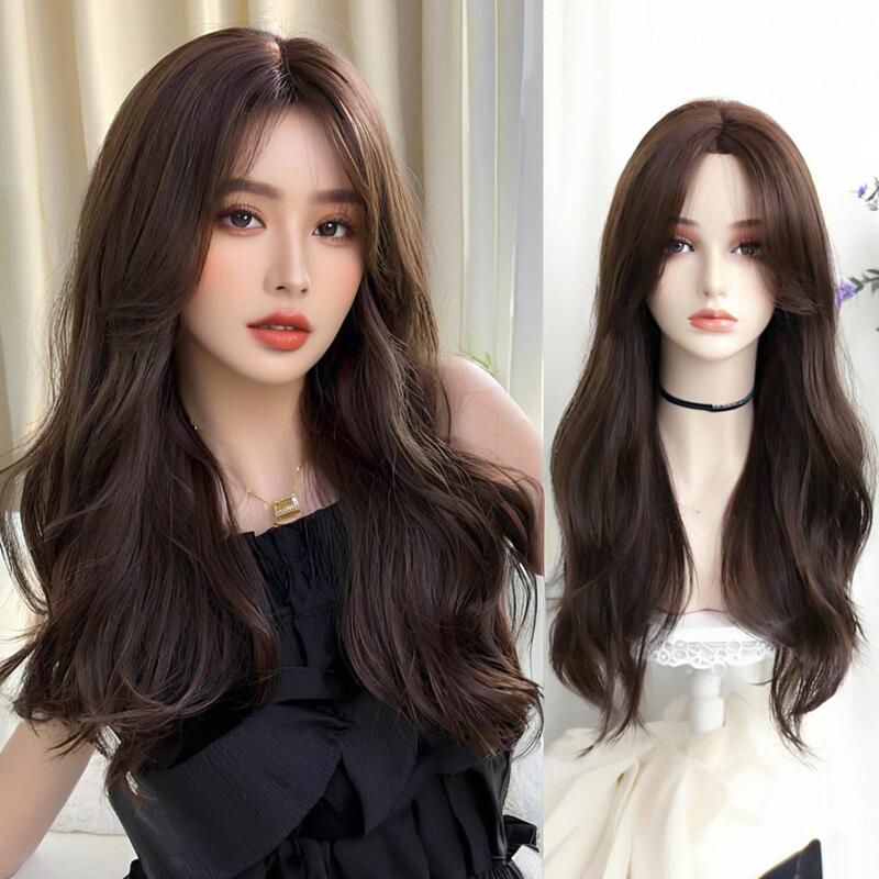 Douban's Best-Selling Middle-Parted Long Curly Hair for Women, Simulated Fake Hair, Korean-Style Royal Sister's Whole Headgear, Source Factory Dropshipping