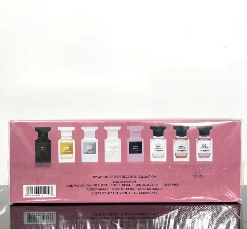 越南香水T家香水小样签名版8件套粉盒乌木沉香荆棘玫瑰雪映流光