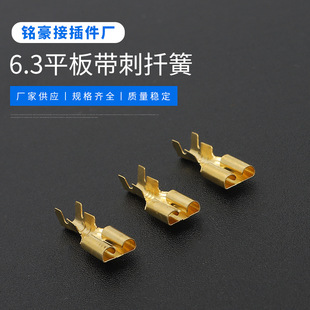 6.3 flat barbed Reed spring cold pressure terminal terminal plug Spring